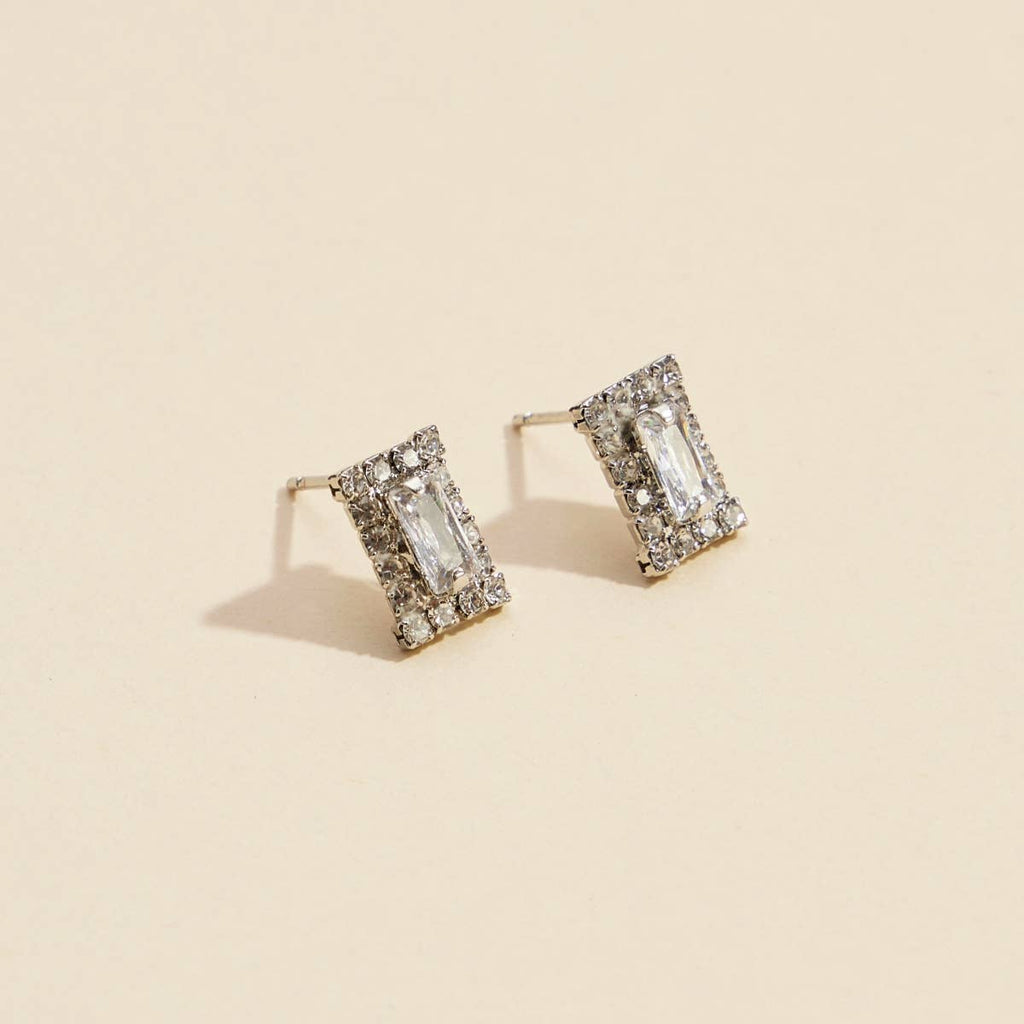 Stella Rectangle Stud Earrings