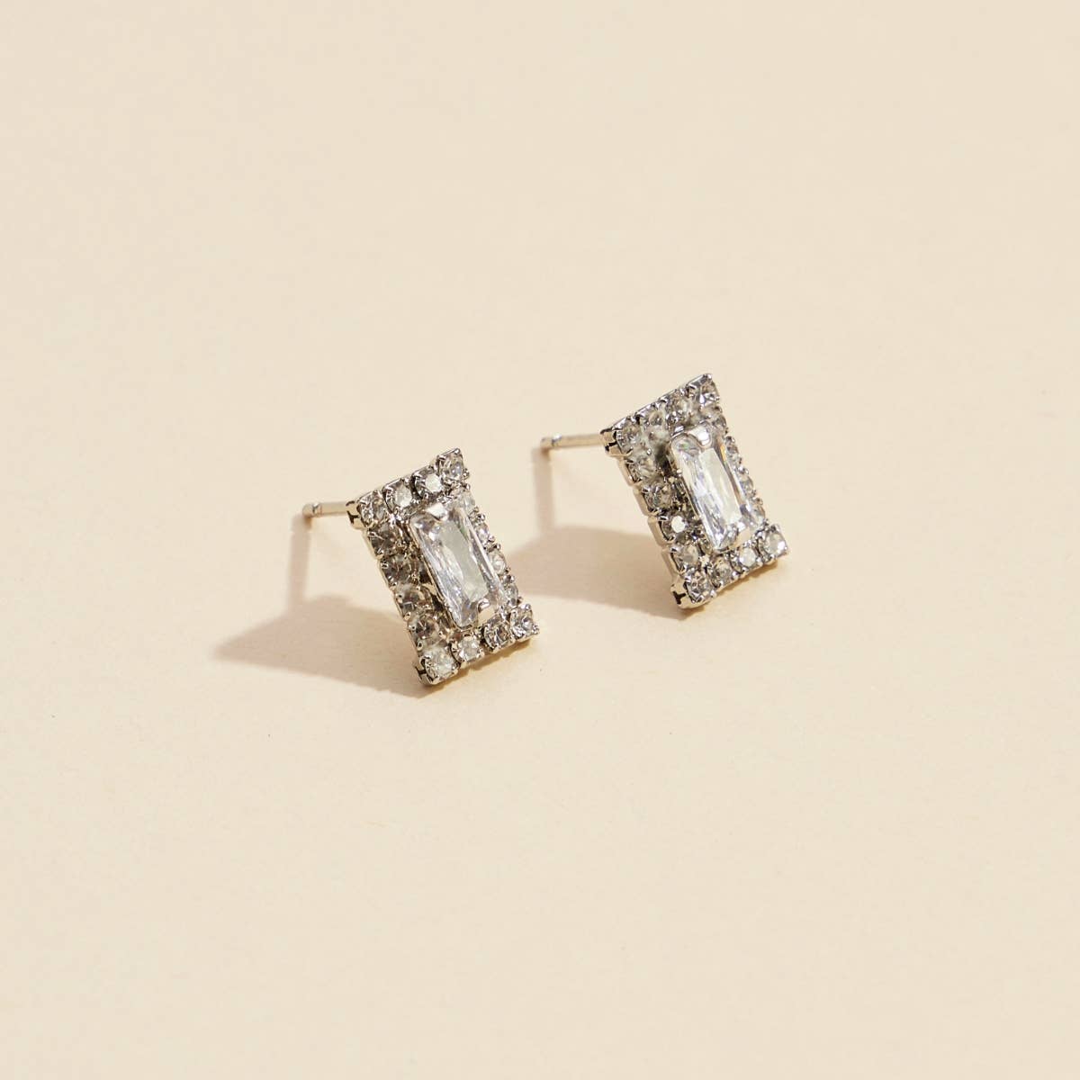 Stella Rectangle Stud Earrings