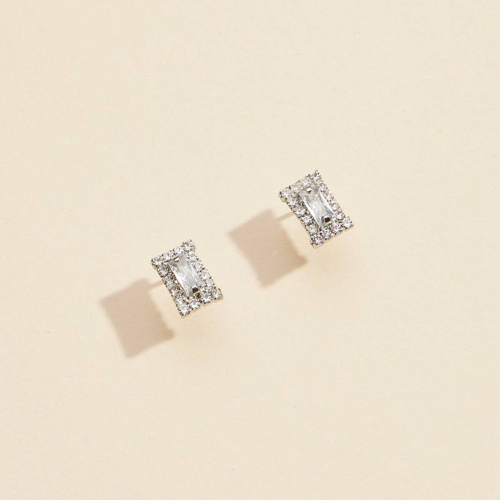Stella Rectangle Stud Earrings