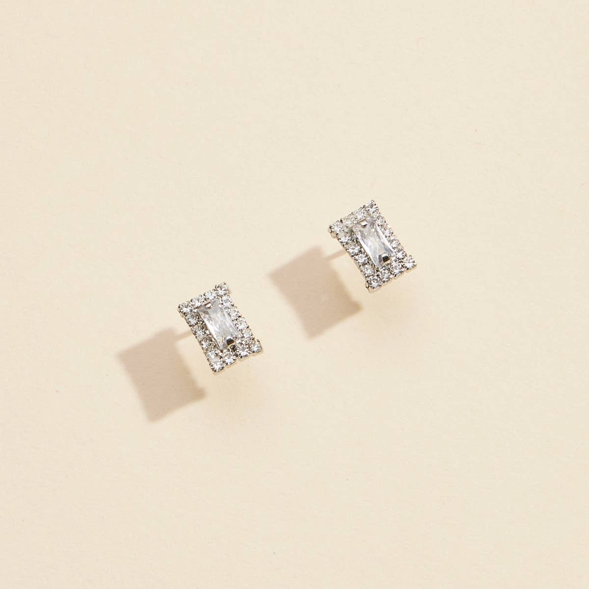 Stella Rectangle Stud Earrings