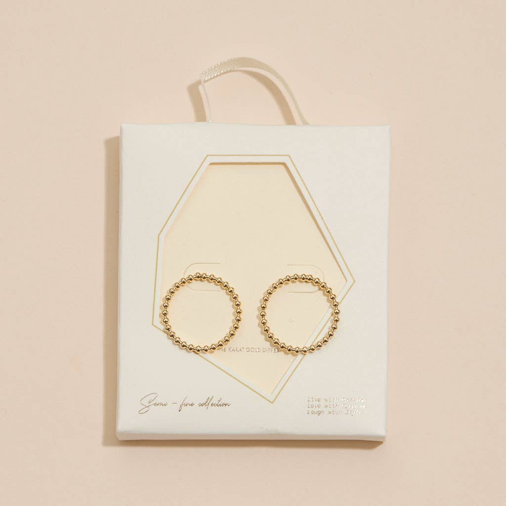 Piper Round Beaded Stud Earrings
