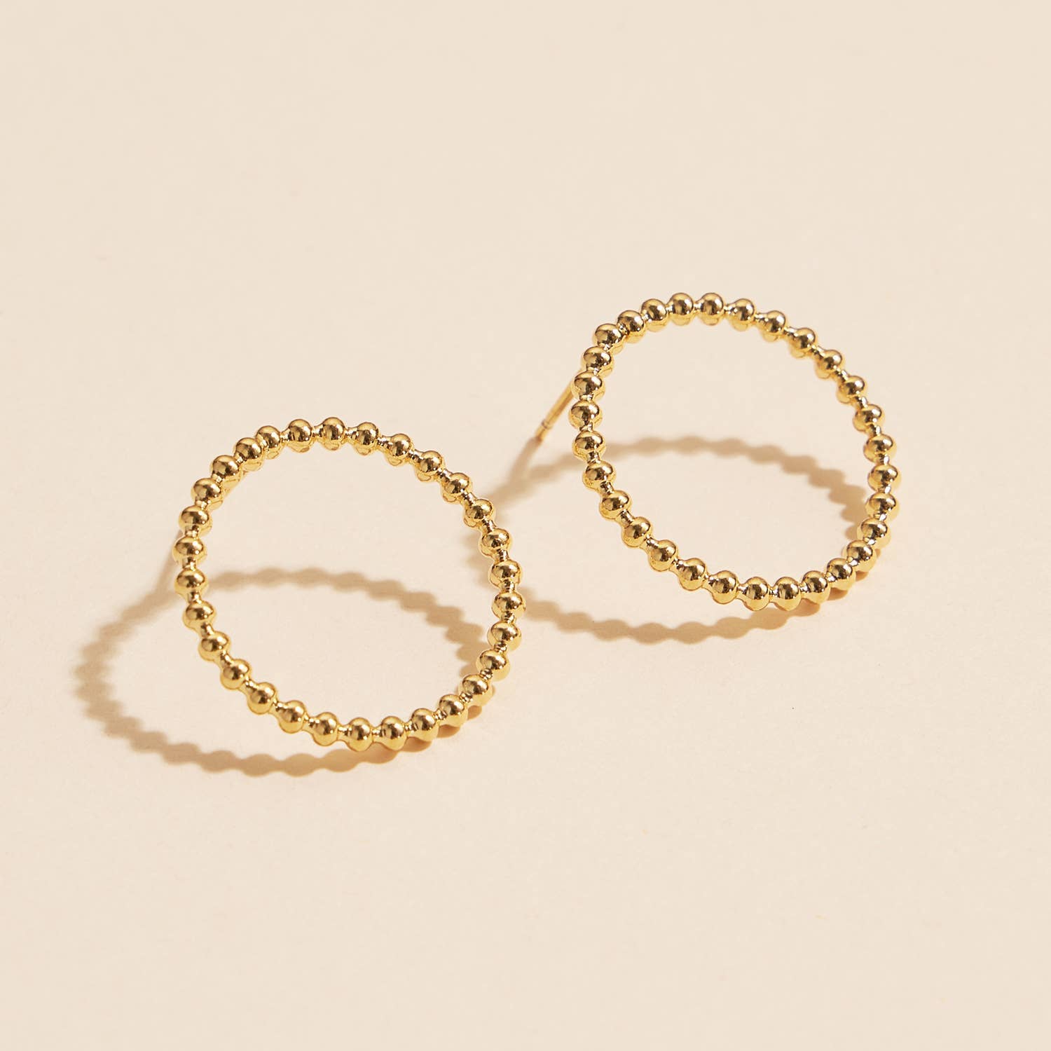 Piper Round Beaded Stud Earrings